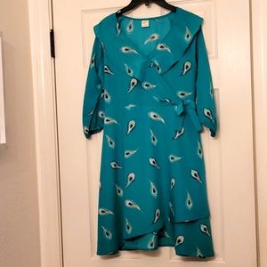 Girls faux wrap dress